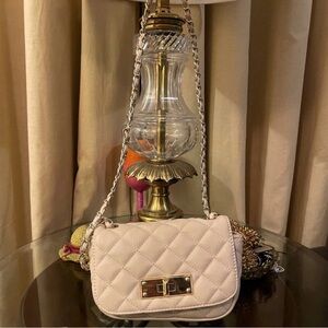 Mossimo Supply Co. Quilted Light Pink Crossbody Bag with Gold Hardware